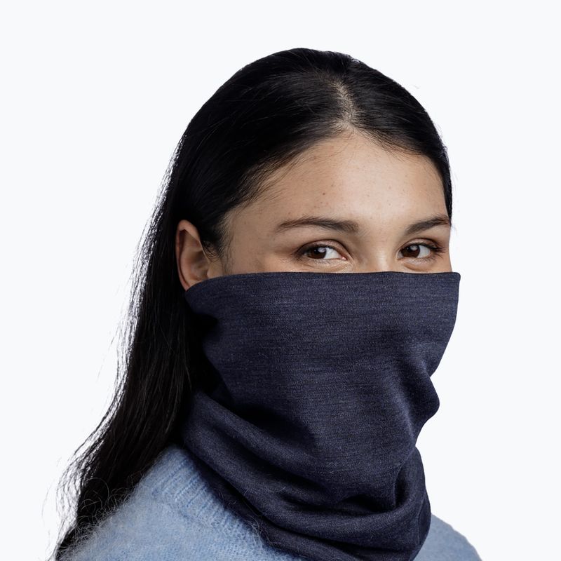 BUFF Heavyweight Merino Wool solid indigo snood 5