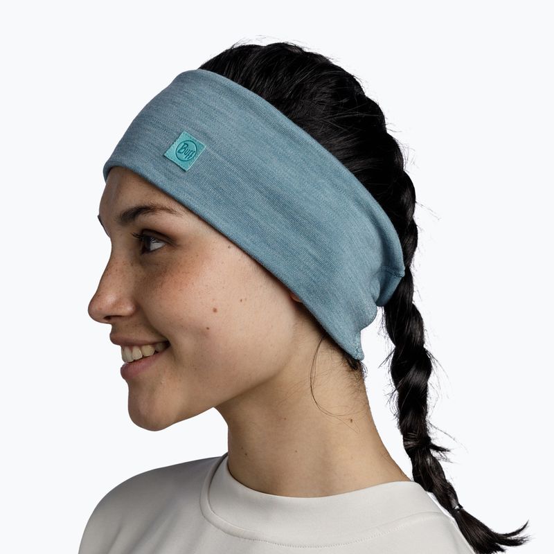 BUFF Merino Wide solid pool headband 3