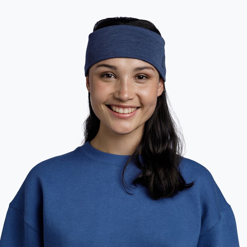 Headband BUFF Merino Wide dark blue 2