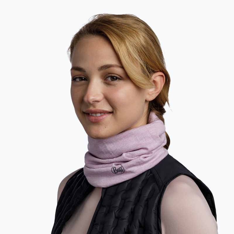 Multifunctional BUFF Midweight Merino Wool melange lilac sand 3
