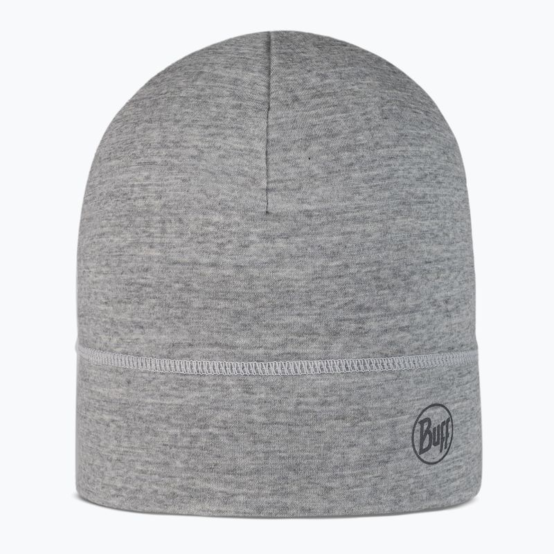 BUFF Lightweight Merino Wool solid light grey winter beanie