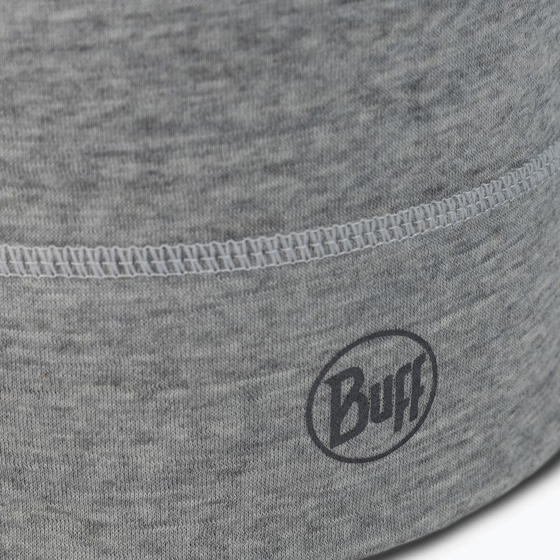 BUFF Lightweight Merino Wool solid light grey winter beanie 2