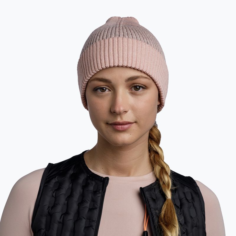 BUFF Merino Active winter beanie pale pink 3