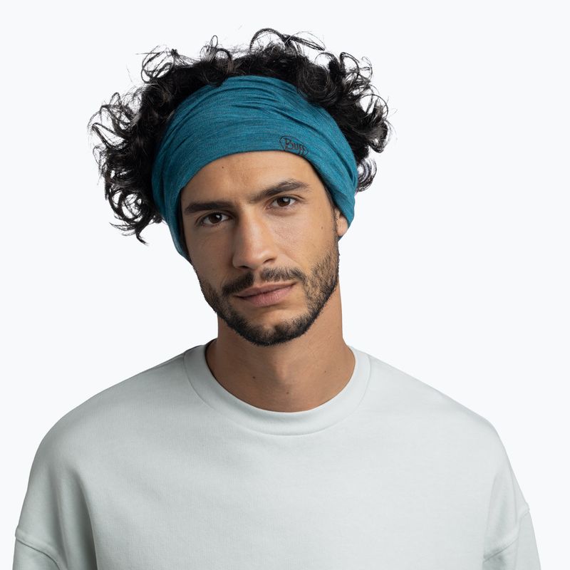 Multifunctional snood BUFF Lightweight Merino Wool teal 3