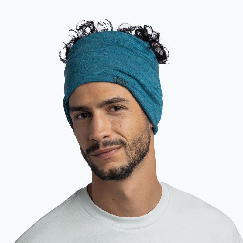 Multifunctional snood BUFF Lightweight Merino Wool teal 5