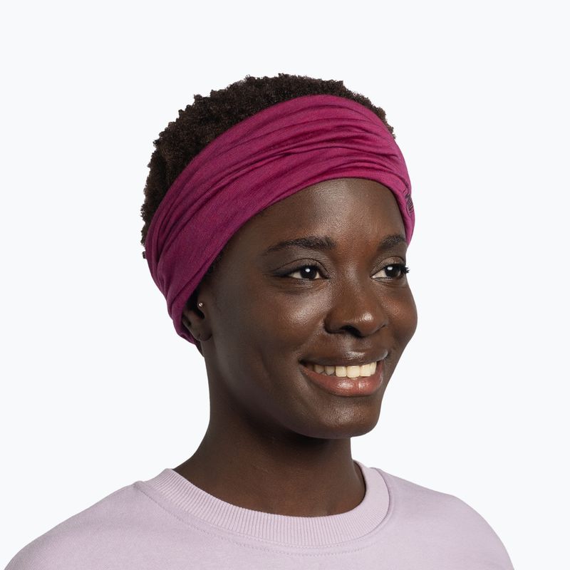 Multifunctional snood BUFF Lightweight Merino Wool solid magenta 5