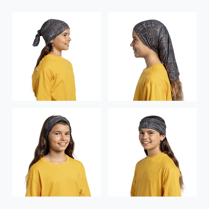 Children's multifunctional neck gaiter BUFF Coolnet UV suber graphite 4
