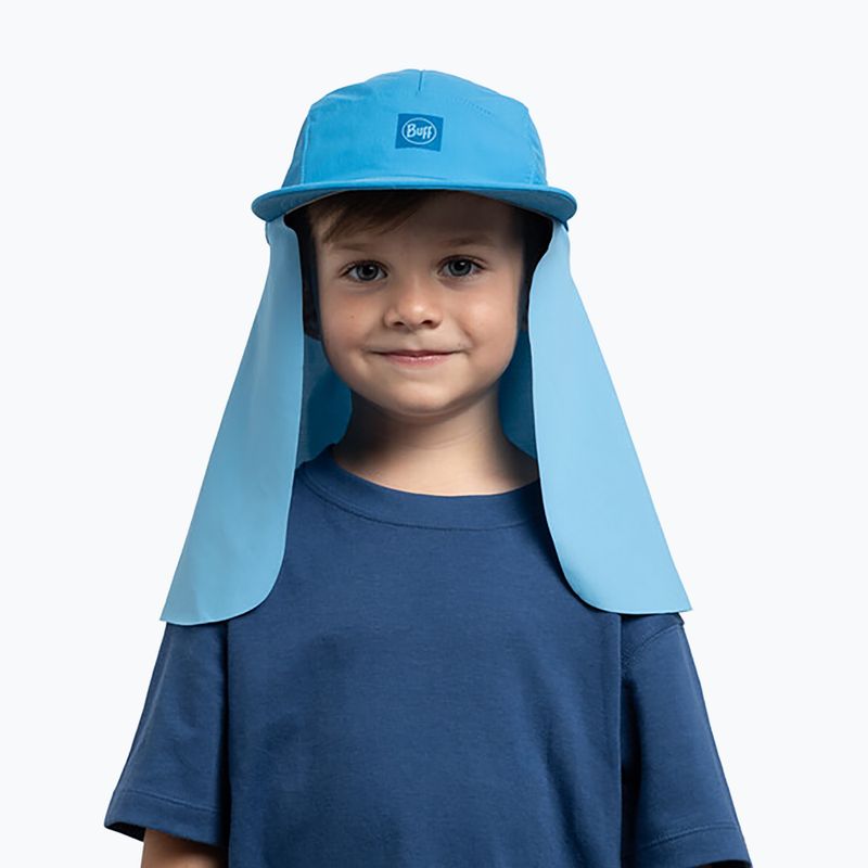 Children's baseball cap BUFF Desert Kids Solid azure 4