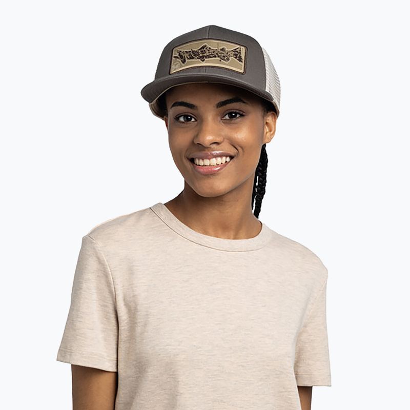 Baseball cap BUFF Explore Trucker Lake river khaki 4