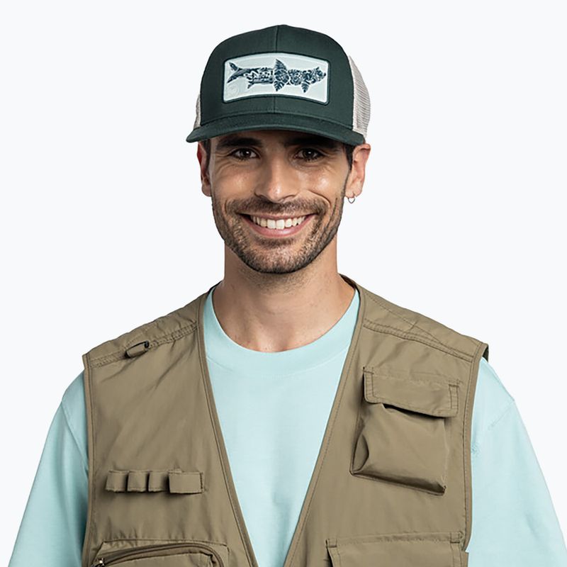 Baseball cap BUFF Explore Trucker Salt green 4