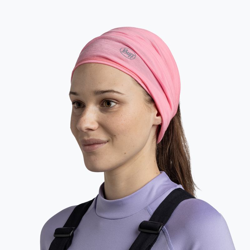 Multifunctional snood BUFF Lightweight Merino Wool rose pink 4