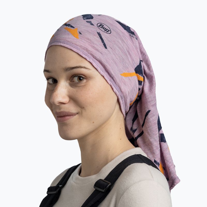 Multifunctional snood BUFF Lightweight Merino Wool virta grape ice 4