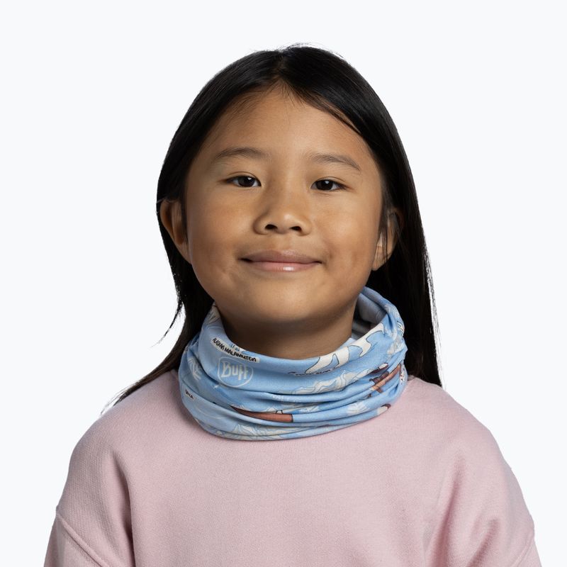Children's multifunctional snood BUFF Original Ecostretch imus washed blue 3