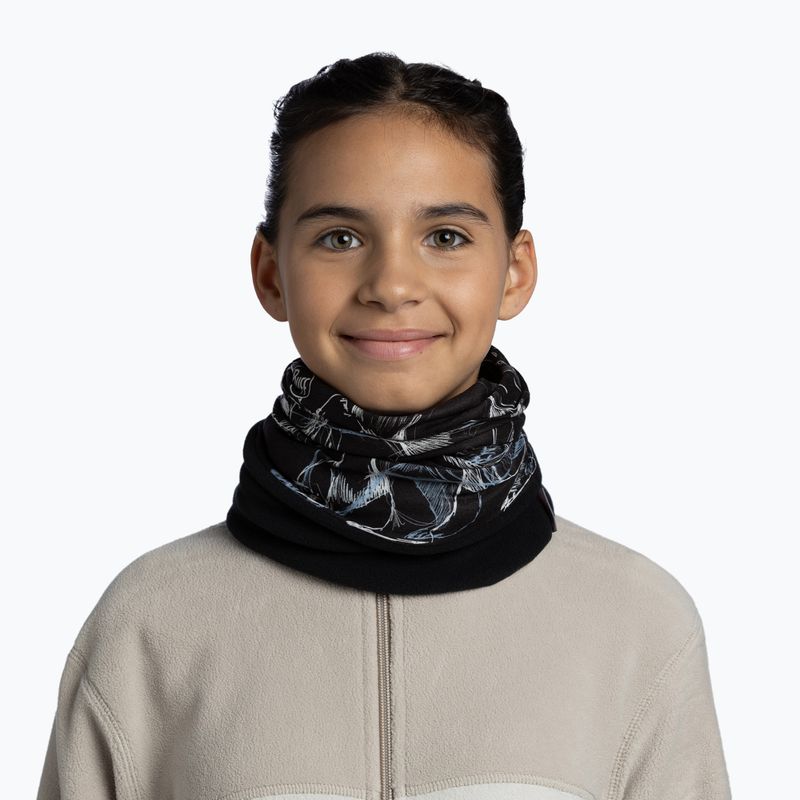 Kids' multifunctional headwear BUFF Polar bargy black 3