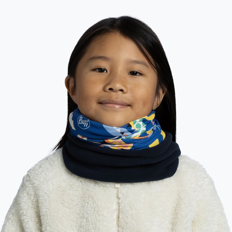 Kids' multifunctional headwear BUFF Polar lutky cobalt 3