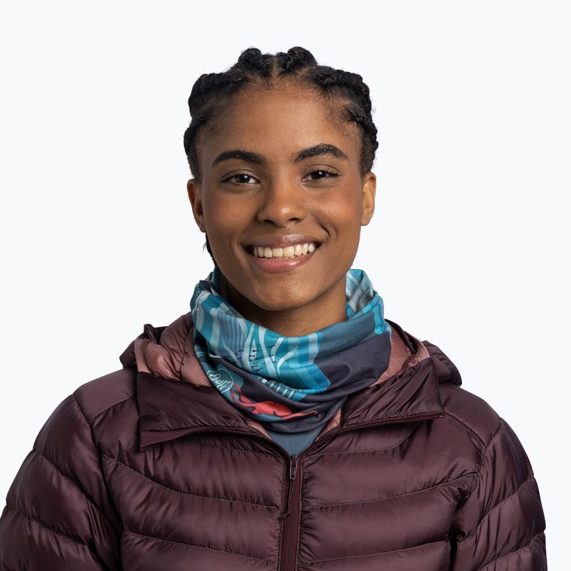 Multifunctional snood BUFF Original Ecostretch gem malachite 4