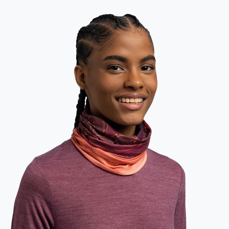 Multifunctional snood BUFF Original Ecostretch unal garnet 4