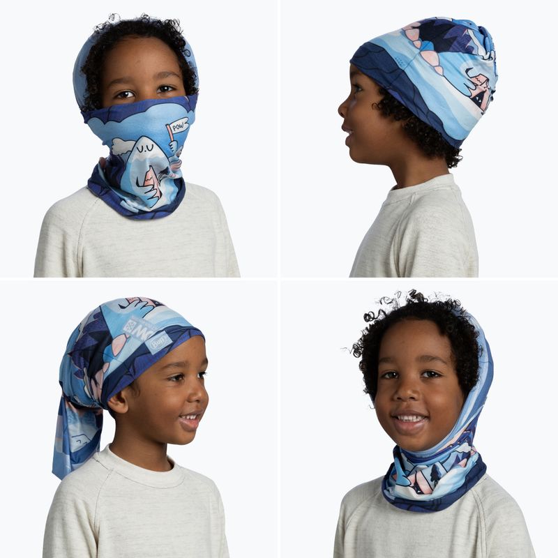 Children's multifunctional snood BUFF Original Ecostretch pow riam blue 4