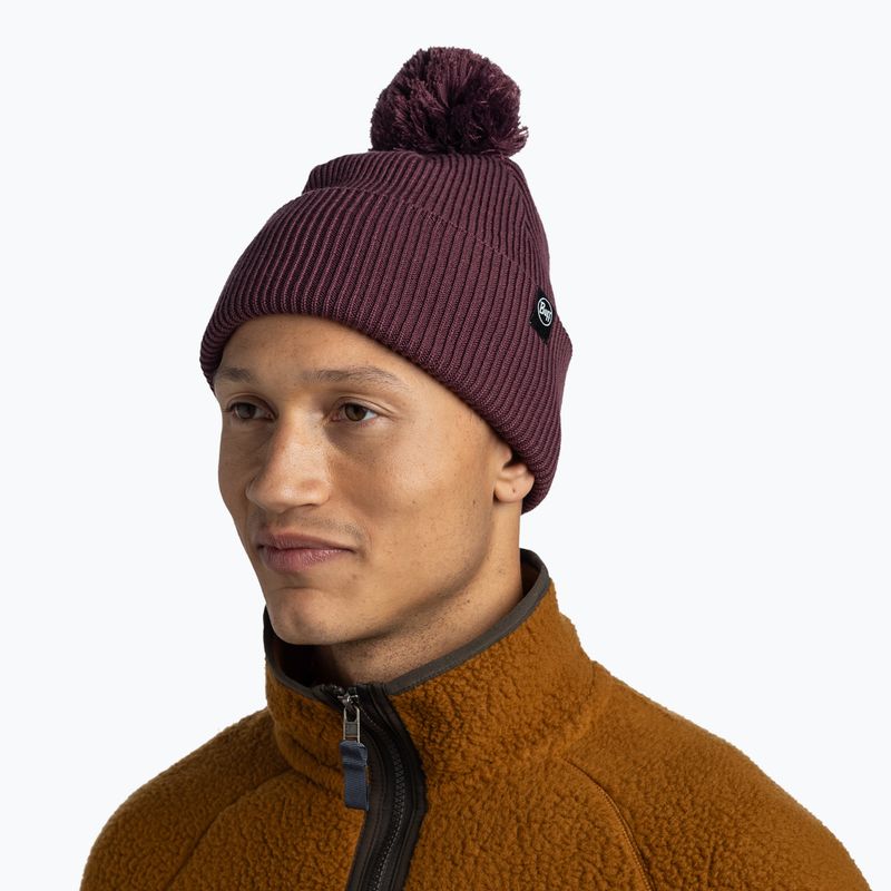 Winter hat BUFF Knitted Renvi burgundy 4