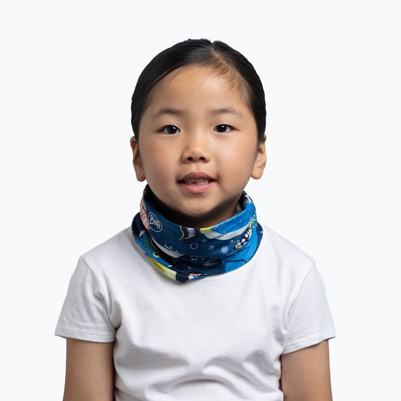 Children's multifunctional neck gaiter BUFF CoolNet UV huambi navy 3