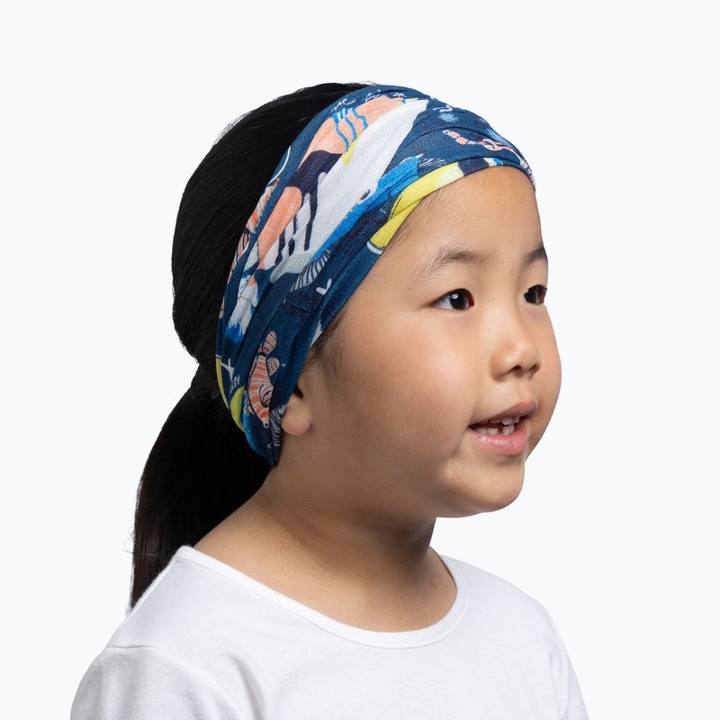 Children's multifunctional neck gaiter BUFF CoolNet UV huambi navy 4