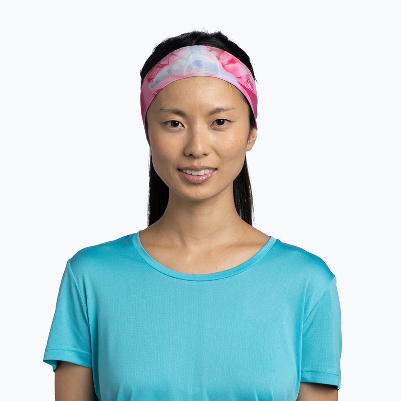 Headband BUFF CoolNet UV Slim emerald fluor fuchsia 2