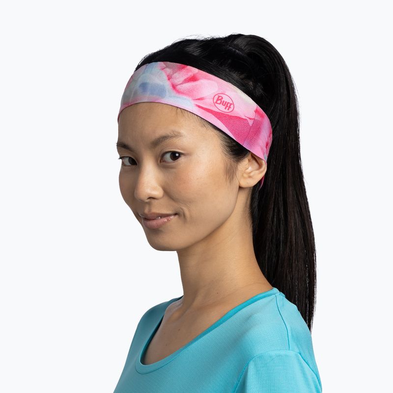 Headband BUFF CoolNet UV Slim esmerald fluor fuchsia 3
