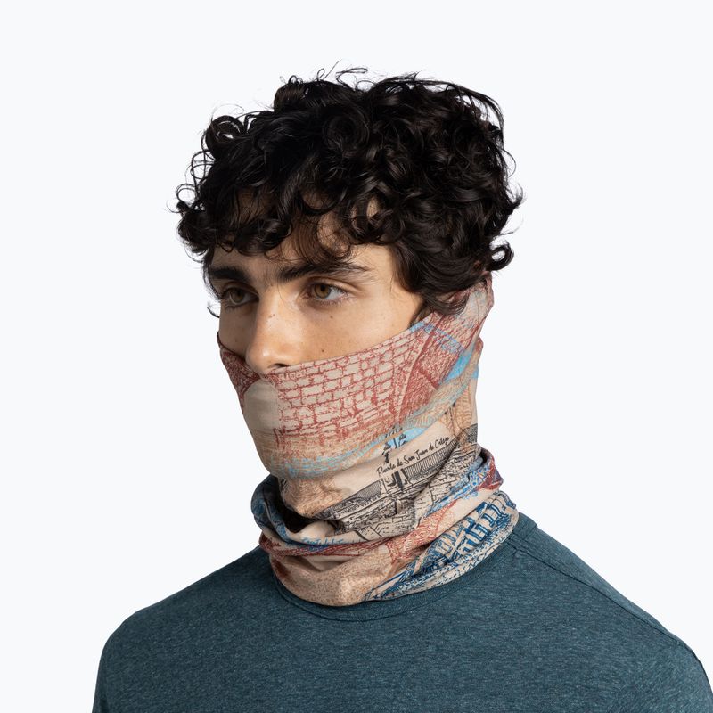 Multifunctional neck gaiter BUFF Coolnet UV camino puentes cloud 4