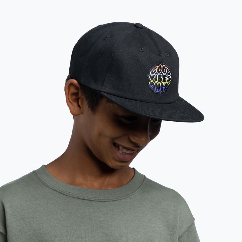 Children's baseball cap BUFF Snapback Solid black 4