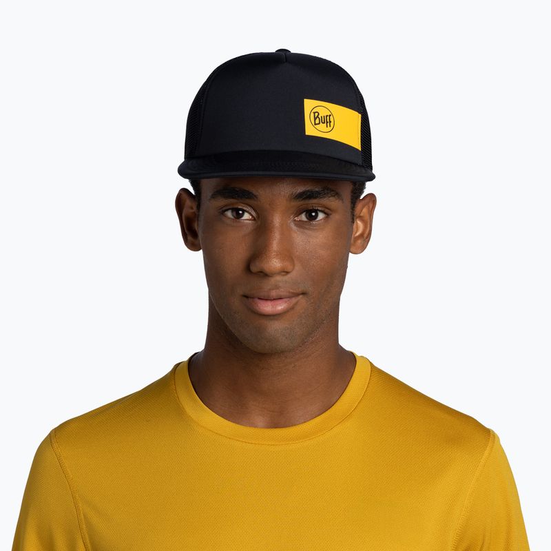 Baseball cap BUFF Explore Trucker cream logo black 3