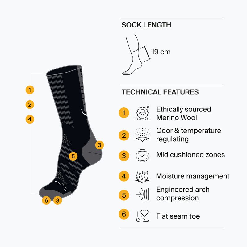 Socks BUFF Merino Lightweight Crew LWC4 blue 4