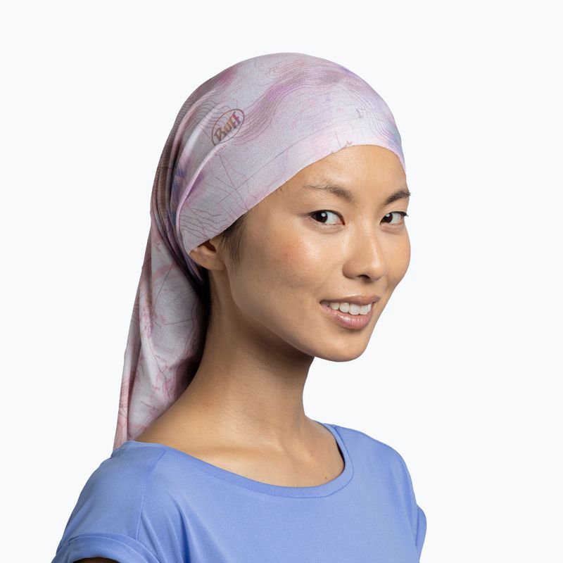 Multifunctional neck gaiter BUFF Coolnet UV Insect Shield Solid orisa pink azalea 4