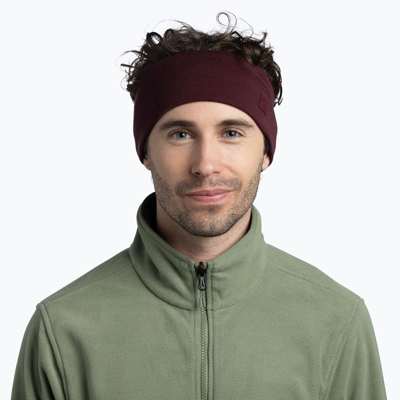 Headband BUFF Merino Wide garnet 2