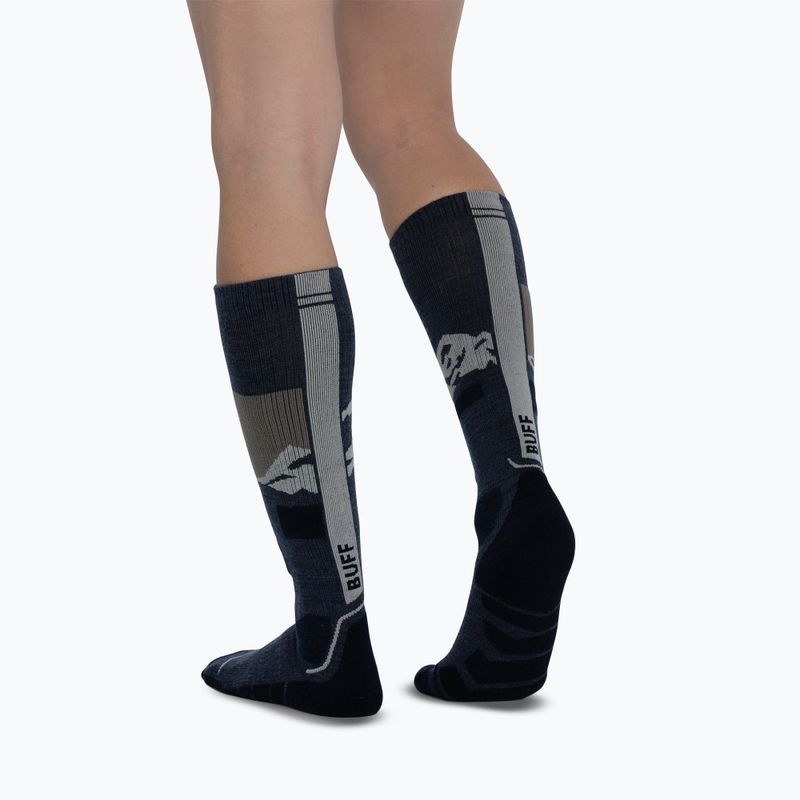 Socks BUFF Merino Heavyweight Over The Calf night blue 5