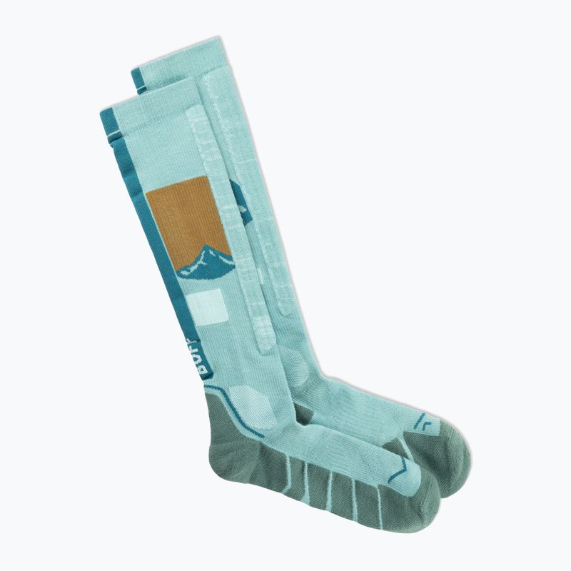 Socks BUFF Merino Heavyweight Over The Calf sea green 2