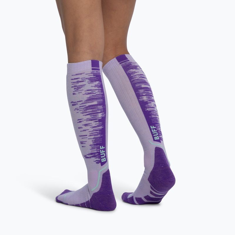Socks BUFF Merino Heavyweight Over The Calf lilac ice 4
