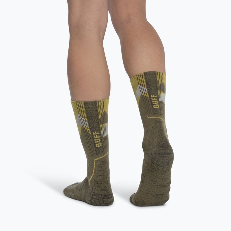 Socks BUFF Thermomet Crew olive green 4