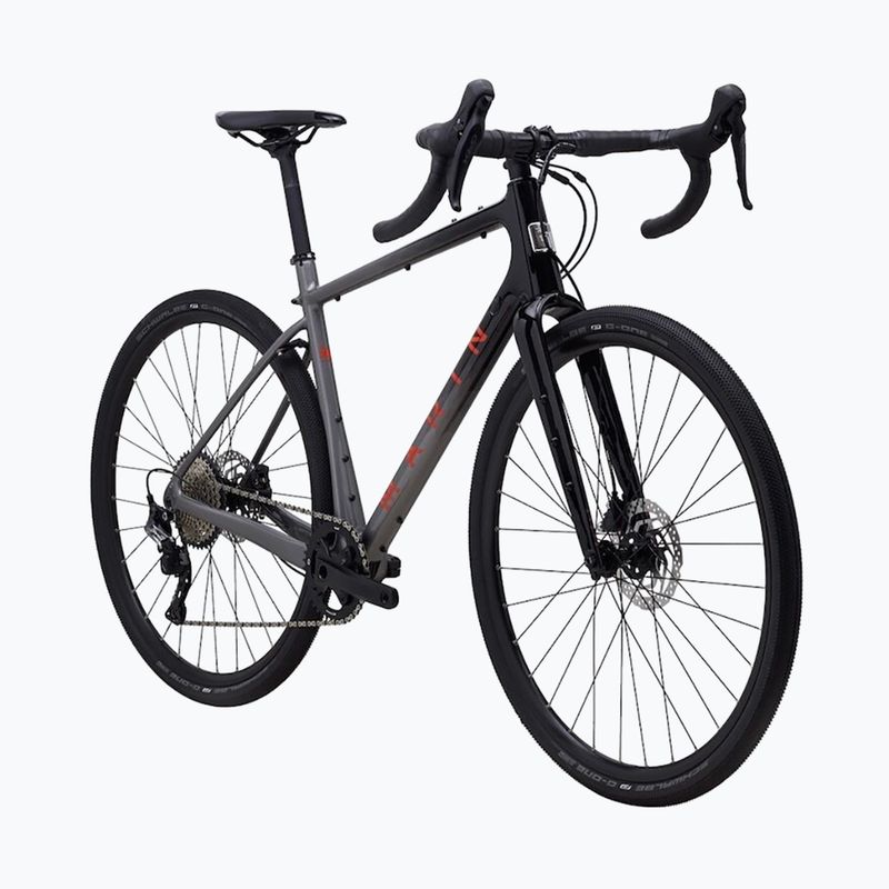 Marin Headlands 1 gloss charcoal/black/roarange gravel bike 2