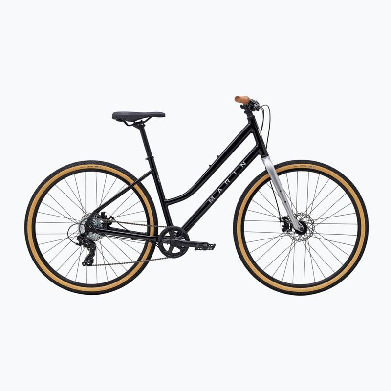 Women's cross bicycle Marin Kentfield 1 ST 700C gloss black/silver