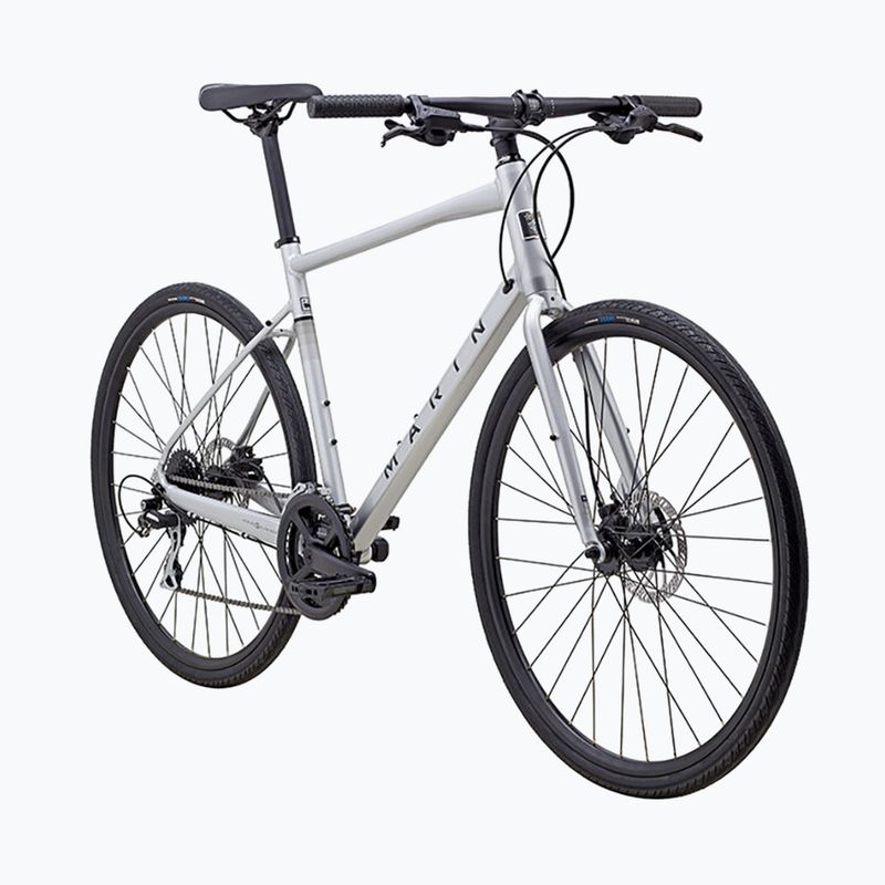 Men's cross bicycle Marin Fairfax 2 700C gloss silver/black 2