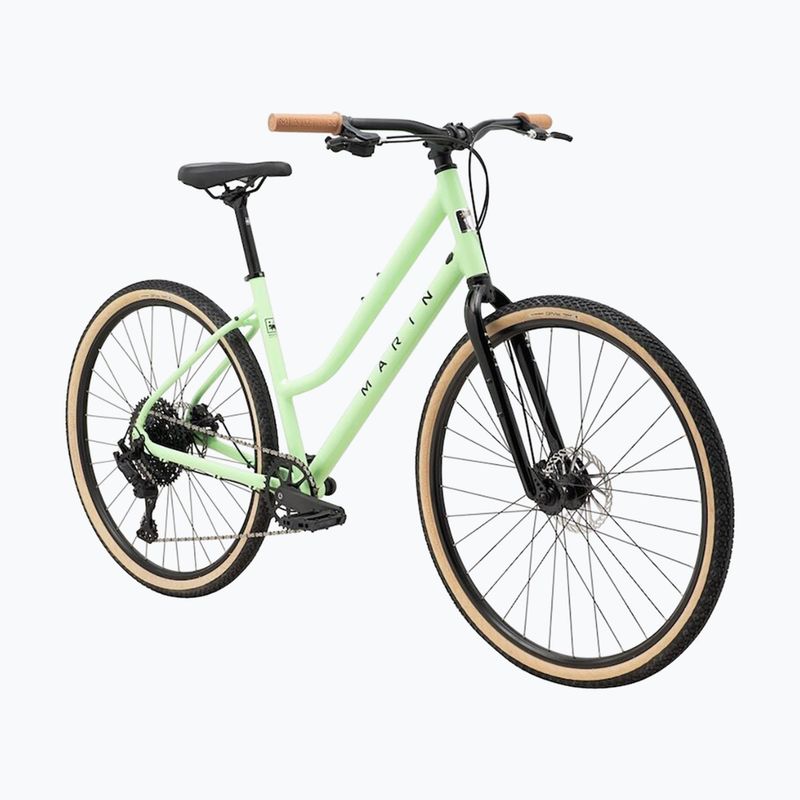Women's cross bicycle Marin Kentfield 2 ST 700C gloss light green/black 2