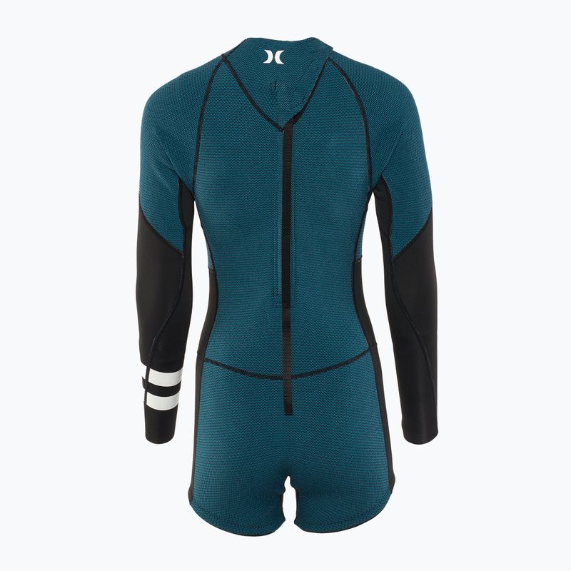 Hurley Advant Shorty Texture 2/2 mm Springsuit black/skyblue women's wetsuit 2