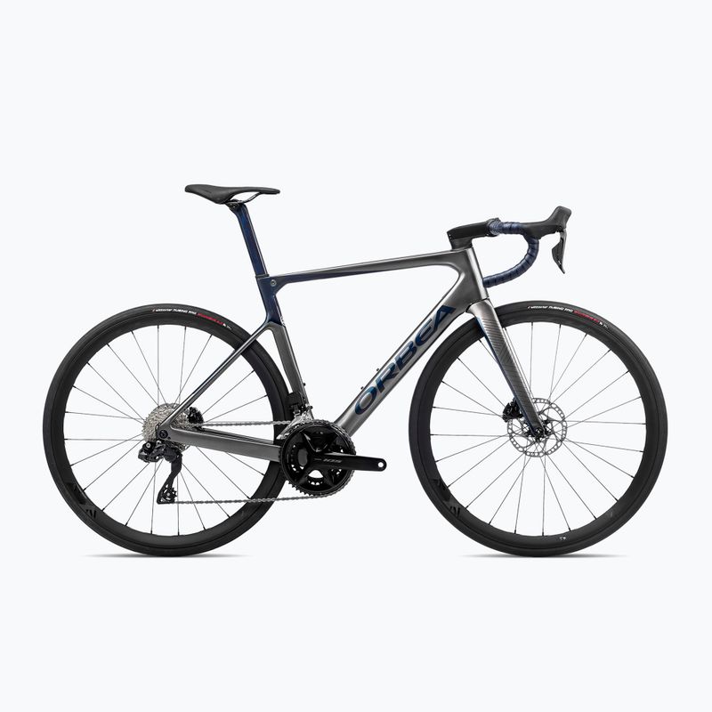 Orbea Orca M30i LTD PWR 2023 glitter anthracite/blue carbon view road bike