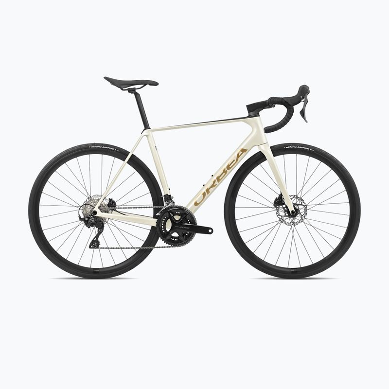 Orbea Orca M30 2024 ivory white/burgundy/vulcano road bike