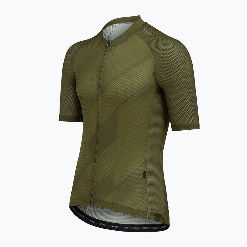 Men's HIRU Core Light olive cycling jersey 2