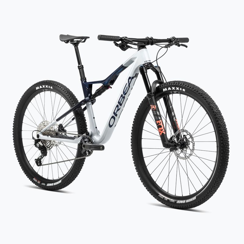 Orbea Oiz M30 2024 halo silver/blue carbon view mountain bike 2