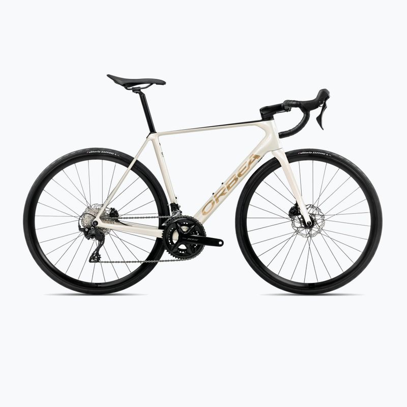 Orbea Orca M30 2025 ivory white/burgundy/vulcano road bike