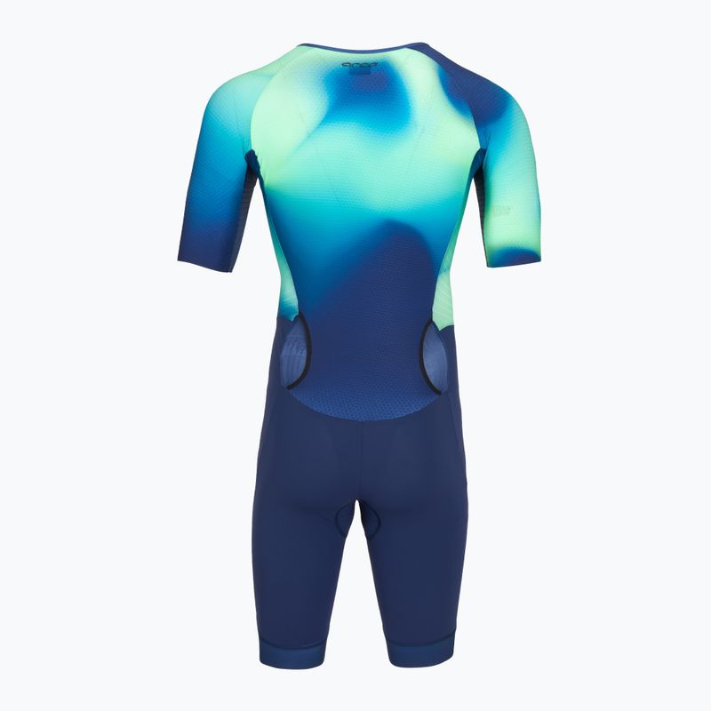 Men's triathlon suit Orca Athlex Aero Race Suit green print 2