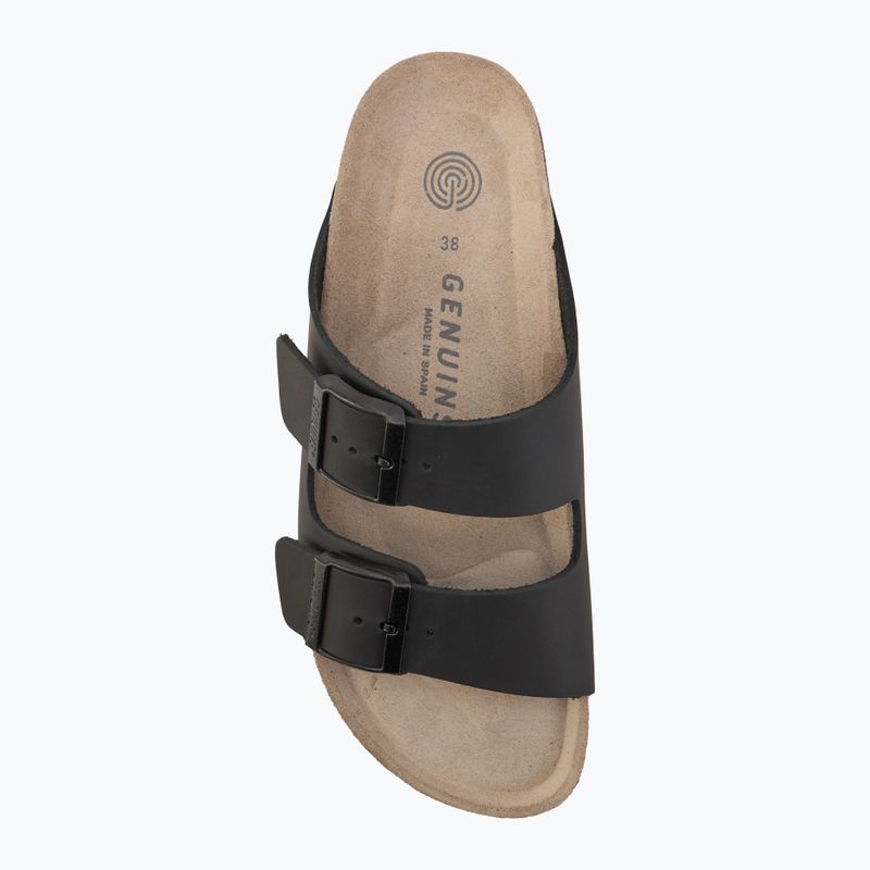 Women's slides Genuins Hawaii Oiled Leather black 5