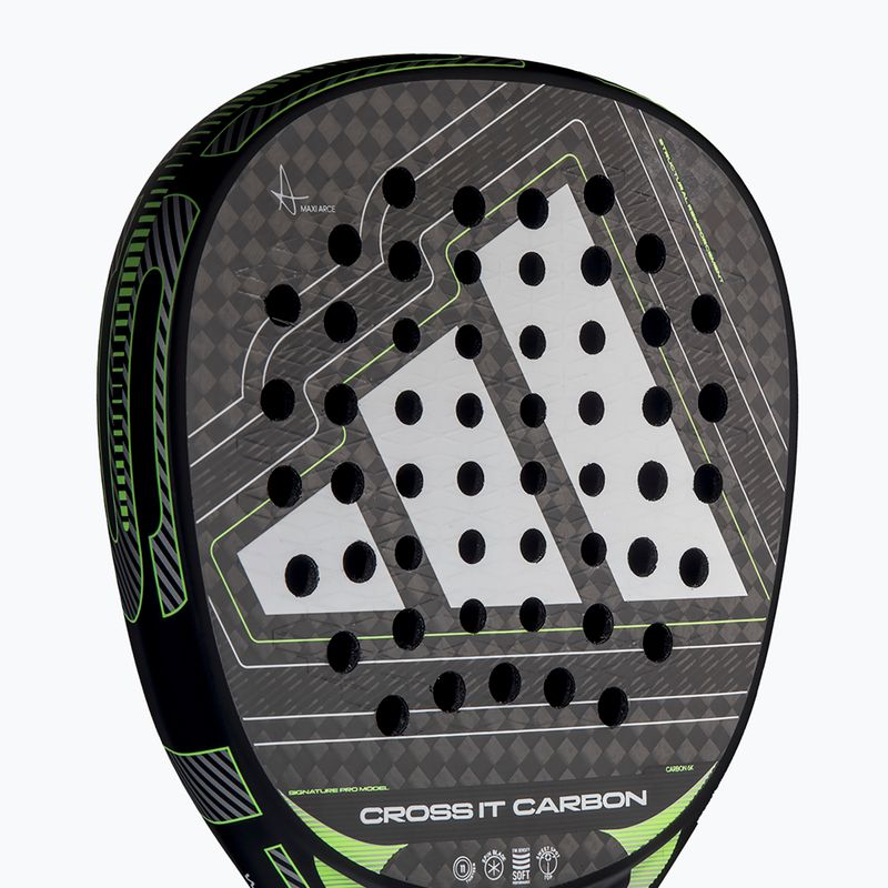 Padel racket adidas Cross IT Carbon 2026 black/lime 5